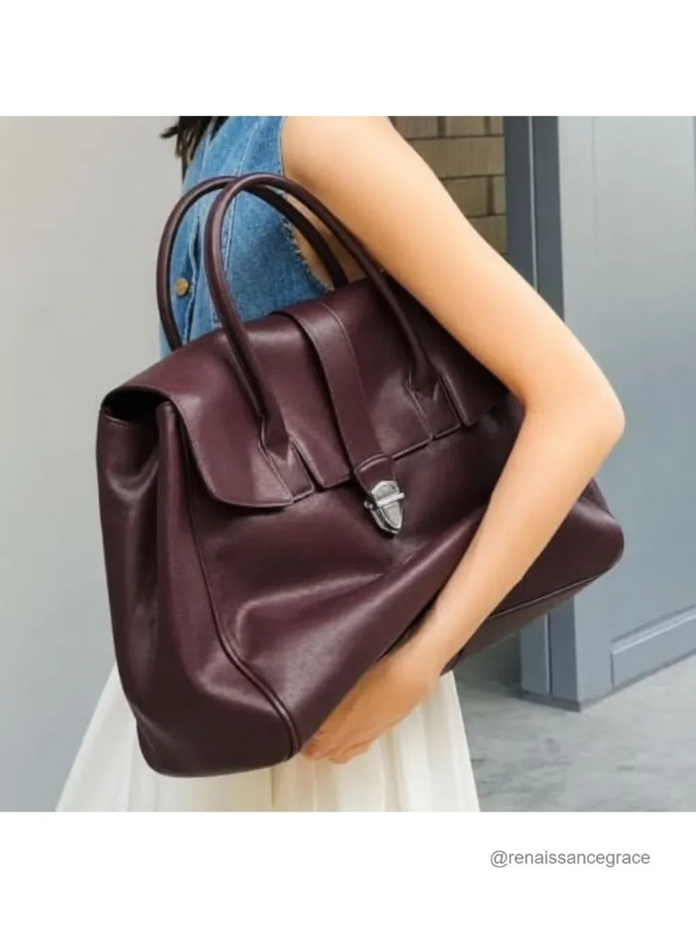 Women's Large Slouchy Hobo Satchel Bag Vegetable Tanned Leather